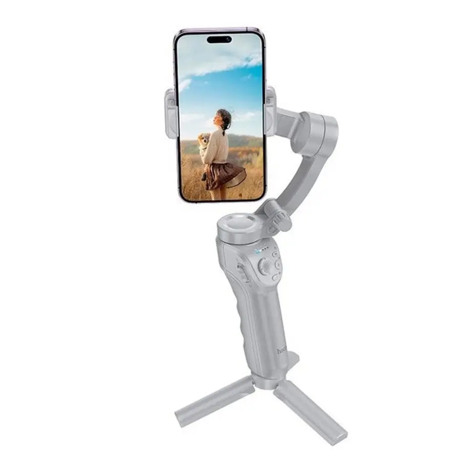 Триосьовий стабілізатор HOCO K24 Support 3-axis smart gimbal сірий - фото 3