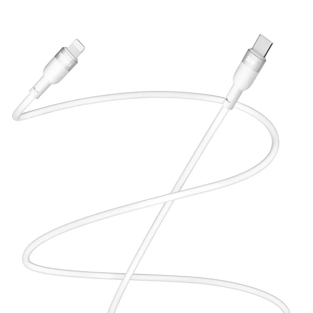Кабель для заряджання та обміну даними USB Yoki YK-SI50 SILICONE Series Type-C to Lightning 30W 3A/10V 1.2 м Білий - фото 3