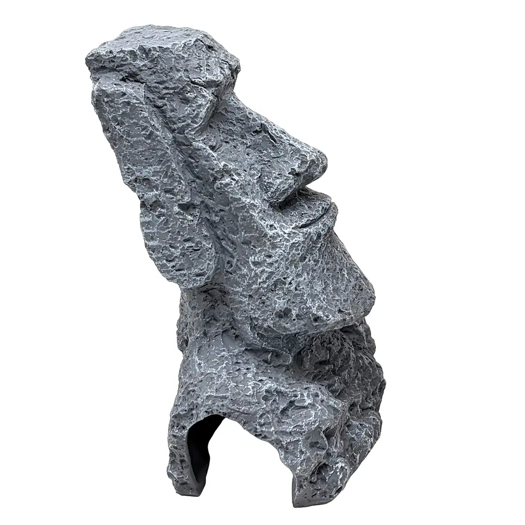 Декорація Hobby Moai Ora 1 12,5×11,5×17,5 см - статуя Моаї з укриттям для акваріума і тераріуму (41716) - фото 7