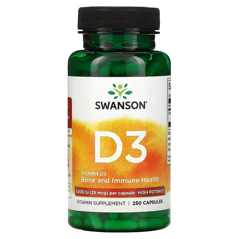 Вітамін D3 Vitamin D3 High Potency 1,000 IU (25 мкг) - 250 капсул