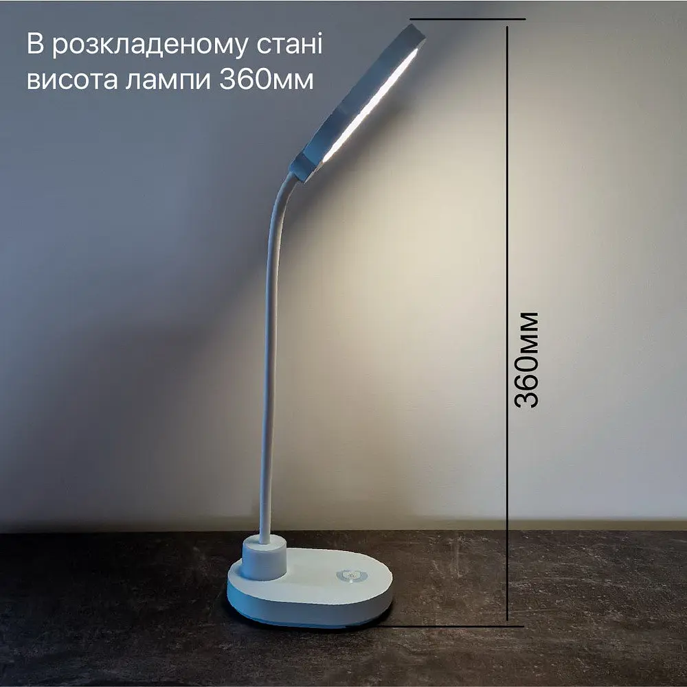 Настільна лампа з акумулятором LED ASPEN 6W 4200K блакитна Violux ( 540702 ) - фото 5