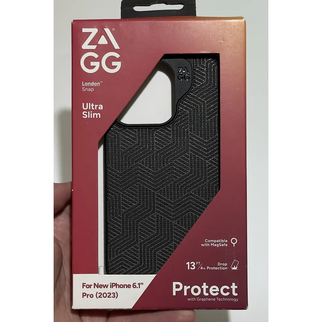 Протиударний чохол Gear4 Zagg London MagSafe для Iphone 15 Pro (6.1") Black Geo 702311753 - фото 3