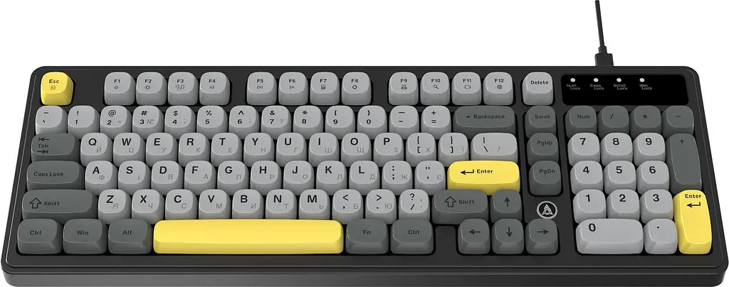 Клавиатура Ajazz AF98 Black Gray Yellow (AF98-BGY) - фото 4