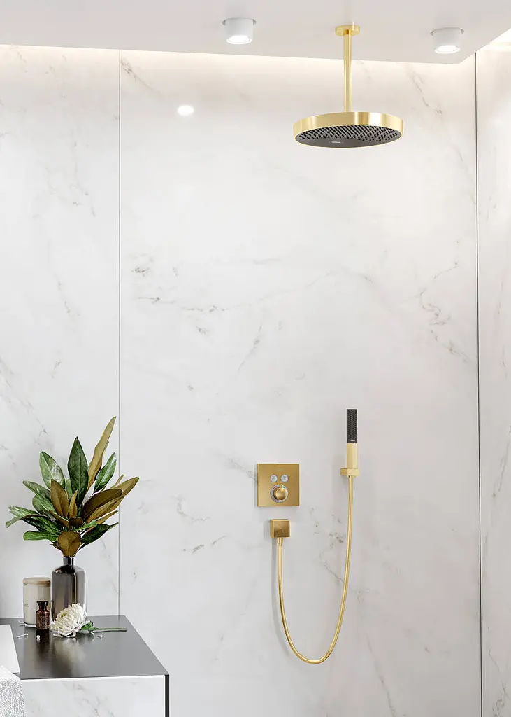 Ручний душ Hansgrohe Rainfinity EcoSmart polished gold optic 26867990 - фото 2