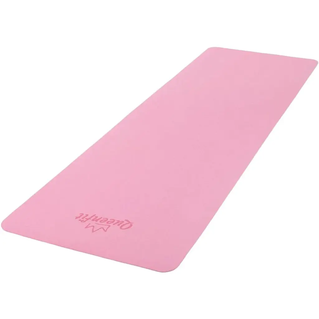 Килимок для фітнесу та йоги Queenfit Premium TPE 0.5 см рожевий - фото 3
