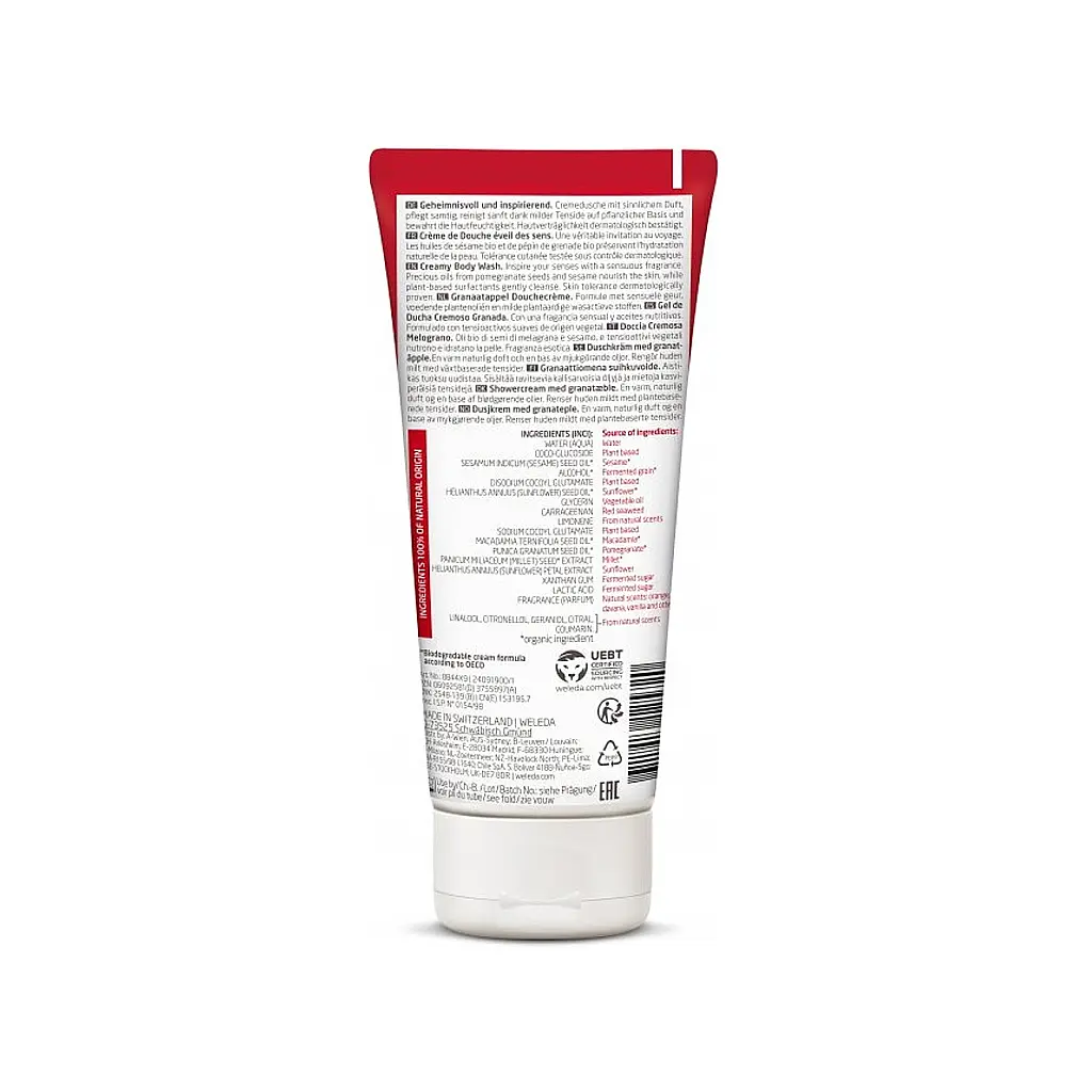 Гель для душу Weleda Pomegranate Creamy Body Wash 200 мл (7611916125720) - фото 2