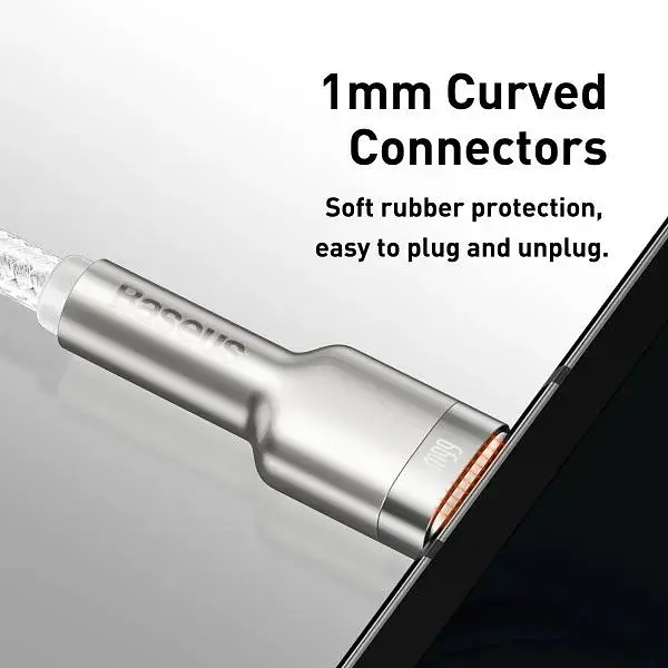 Кабель Baseus Cafule Metal Data Cable USB-A to USB-C 1m White (CAKF000102) [169650] - фото 8