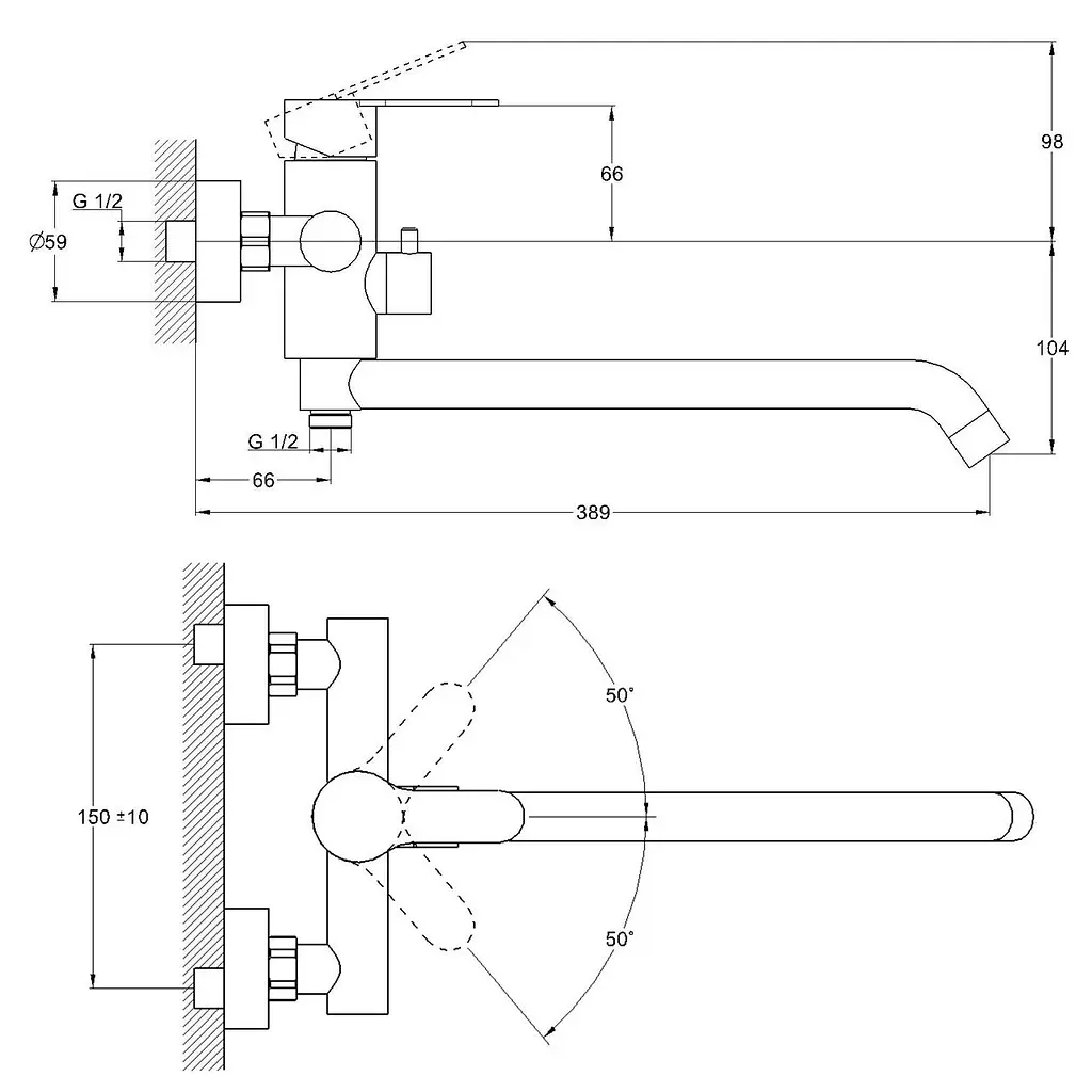 Змішувач для ванни TROYA GAP7-А097 нержавіюча сталь 30412 - фото 3
