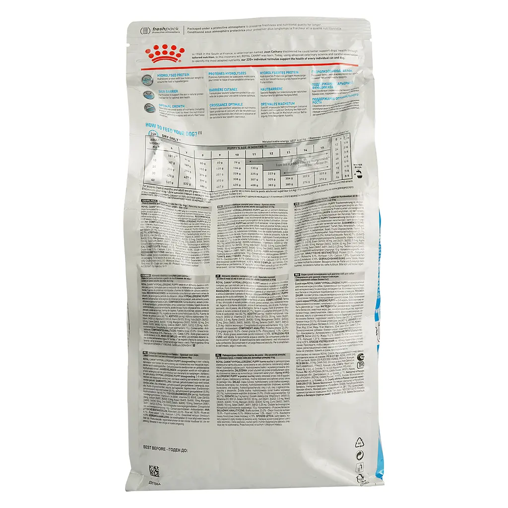 Сухий корм для цуценят Royal Canin Hypoallergenic Puppy при харчовій непереносимості та алергічних реакціях 1.5 кг - фото 4