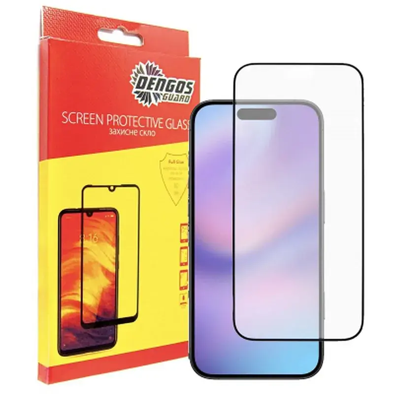 Скло захисне Dengos Full Glue iPhone 17 Black (TGFG-408)