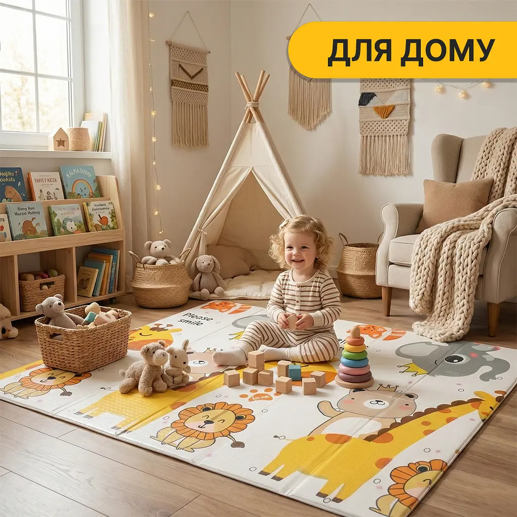 Дитячий ігровий килимок LEOBRO 150 x 200 x 1 см (LB-1029) - фото 7