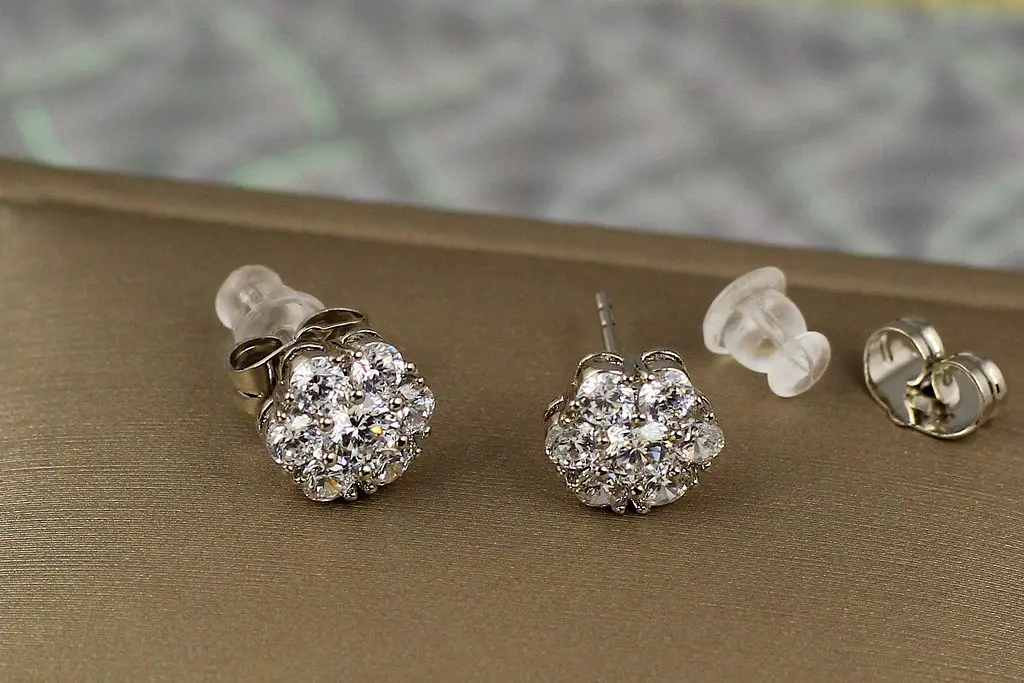 Сережки Xuping Jewelry суцвіття 9 мм сріблясті - фото 2