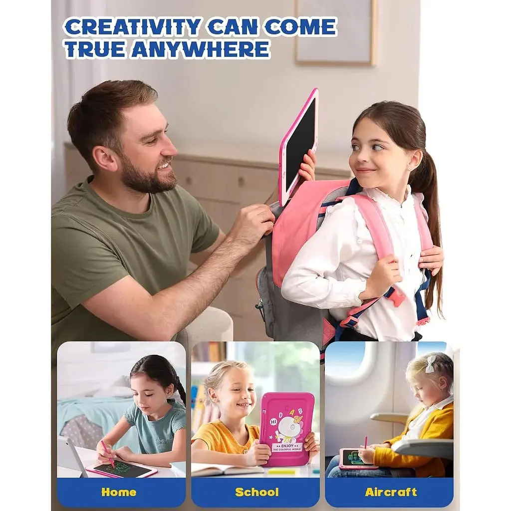 Дитяча дошка для дівчаток Bravokids Toy LCD 8.5 дюймів doodle board для навчання - фото 7