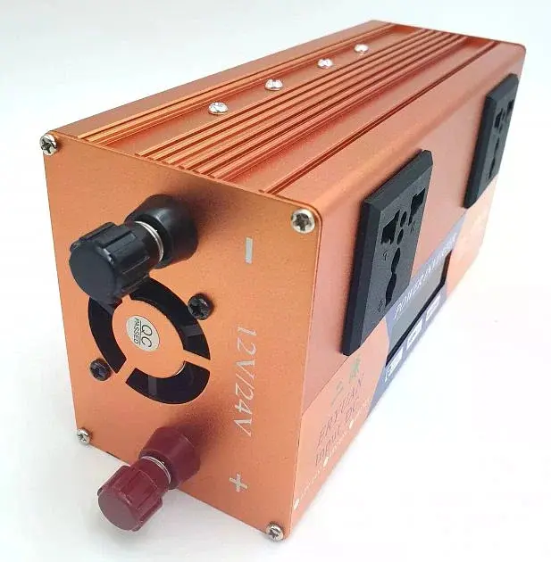 Перетворювач напруги LCD SMART 3000W 12V/24V у 220V • Автомобільний інвертор з дисплеєм для дому, авто та резервного живлення - фото 2