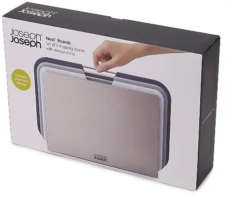 Набор разделочных досок Joseph Joseph Nest Large Grey со стойкой для хранения (60147) - фото 3