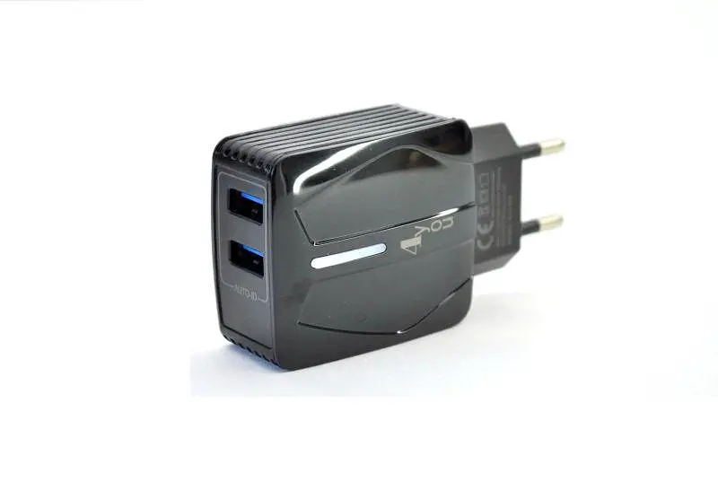 МЗП 4you A24 (2.4A, Smart IC, Auto ID, покращена плата, 2USB, Led підсвічування) black - фото 2