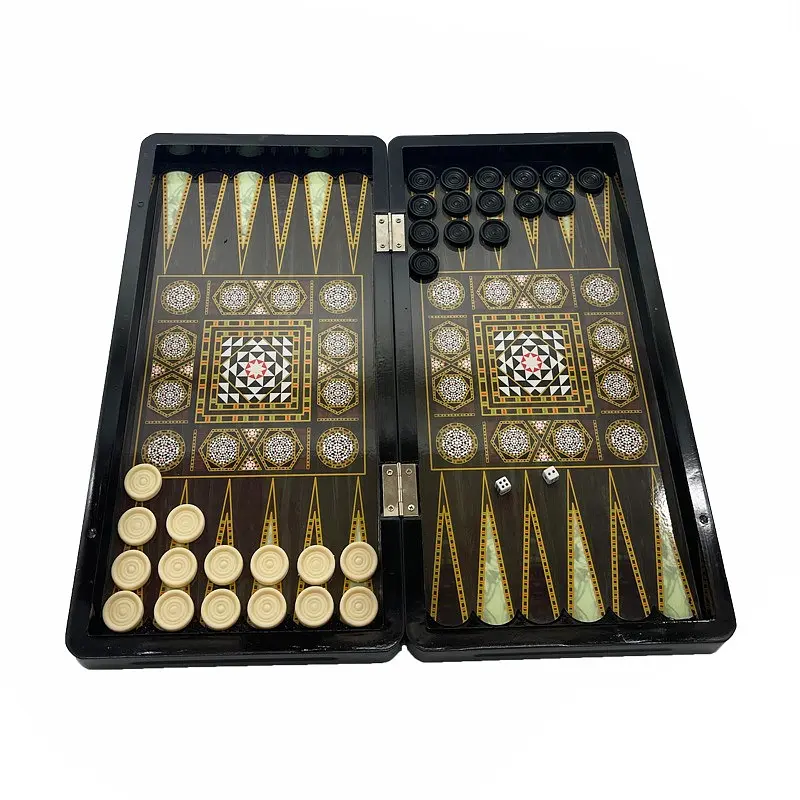 Набір настільних ігор "Шахи 3 в 1" Set3 NE-SP-SET-14 нарди, шашки, 40х40 см - фото 3