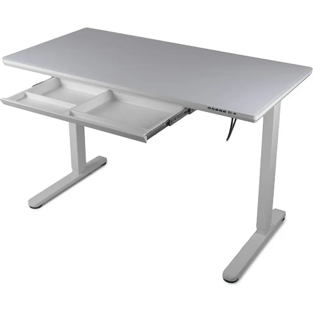 Комп'ютерний ігровий стіл Barsky StandUp White Glass (BST-12new) [111787] - фото 5