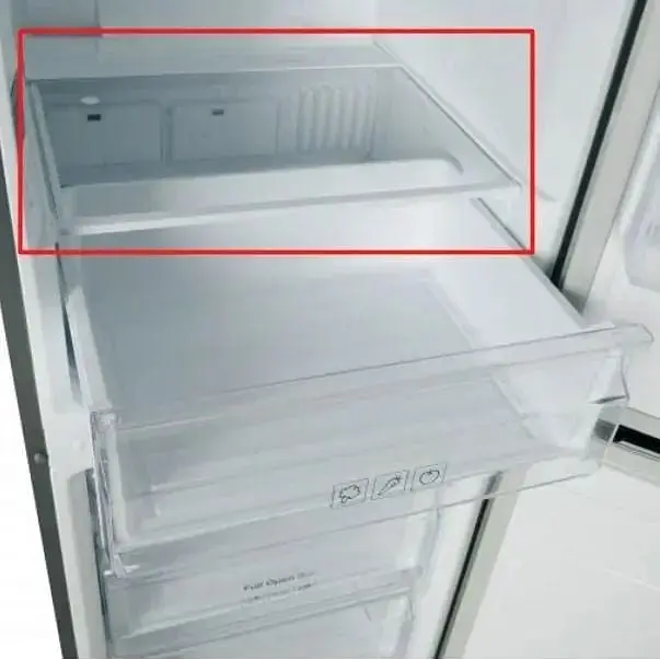 Стеклянная полка над ящиком для овощей холодильника Samsung RB29, RB30, RB31, RB33, RB37, DA97-13550B - фото 1