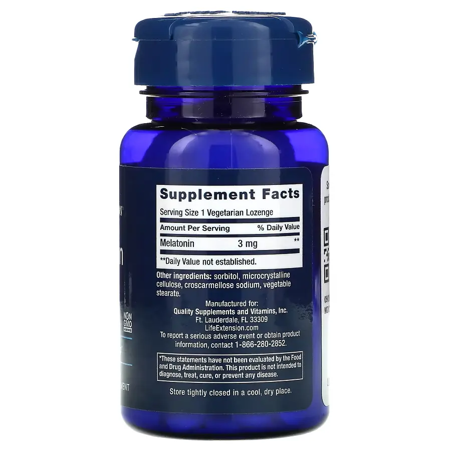 Натуральна добавка Life Extension Melatonin 3 mg, 60 льодяників - фото 2