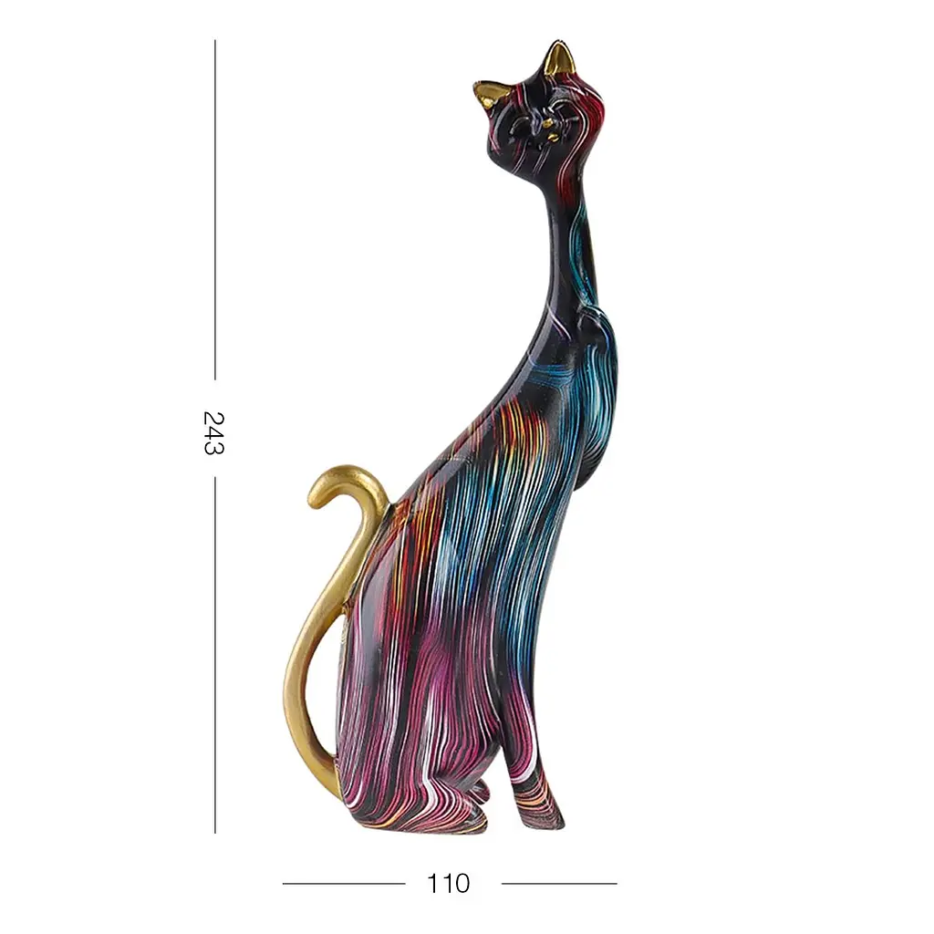 Декоративная статуэтка MBM My Home Кошка (DH-ST-21 M COLOR) - фото 2
