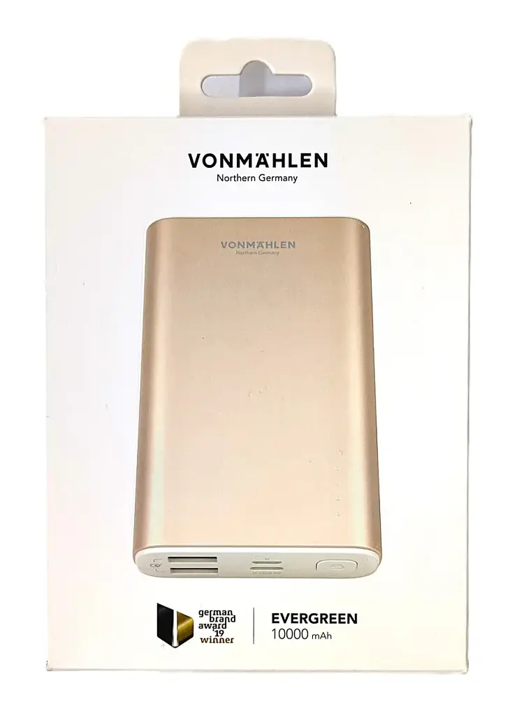 Портативное зарядное устройство Vonmählen Evergreen 10000mAh (вход: MicroUSB+Type-C, выход: Type-C, 2*USB) Rose Gold - фото 7