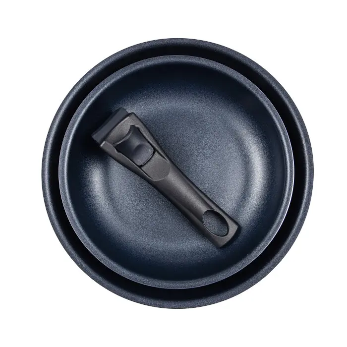 Набір сковорідок зі знімною ручкою Bergner Click&cook. 22/26 см (BG-31605-RD) - фото 4