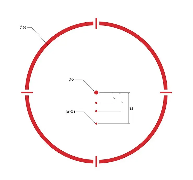 Приціл коліматорний Sig Optics ROMEO8H BALLISTIC CIRCLE DOT, 0.5 MOA ADJ, BLACK - фото 6