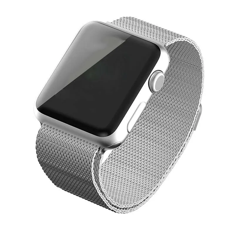 Ремешок Creasted для часов Milanese loop steel bracelet Apple watch, 42 44 мм Silver - фото 4