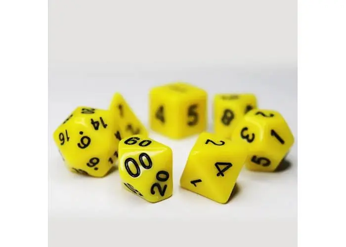 Набір кубиків Opaque 7 Dice Set - Yellow , 7 шт. (g7dopaq11) - фото 2