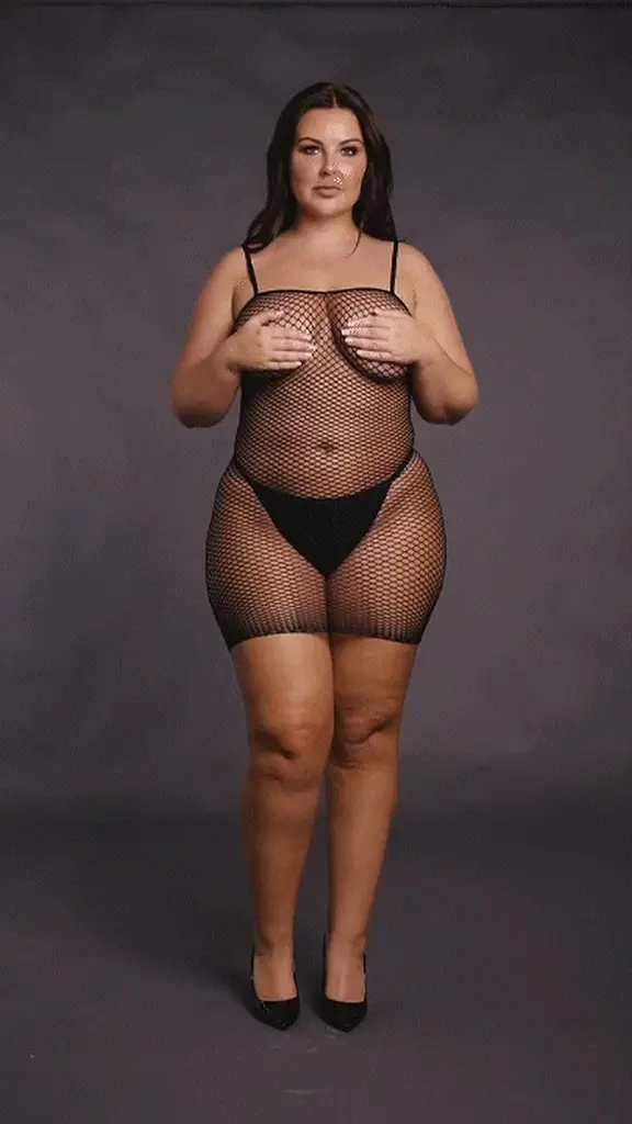 Міні-сукня Le Désir With Fishnet Structure, One Size (чорний) - фото 6