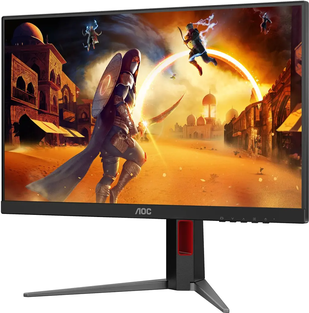 Монітор TFT 23.8" AOC 24G4HA, IPS, 200Гц, 2xHDMI, DP, HAS, Pivot, колонки, чорно-червоний (24G4HA) - фото 8