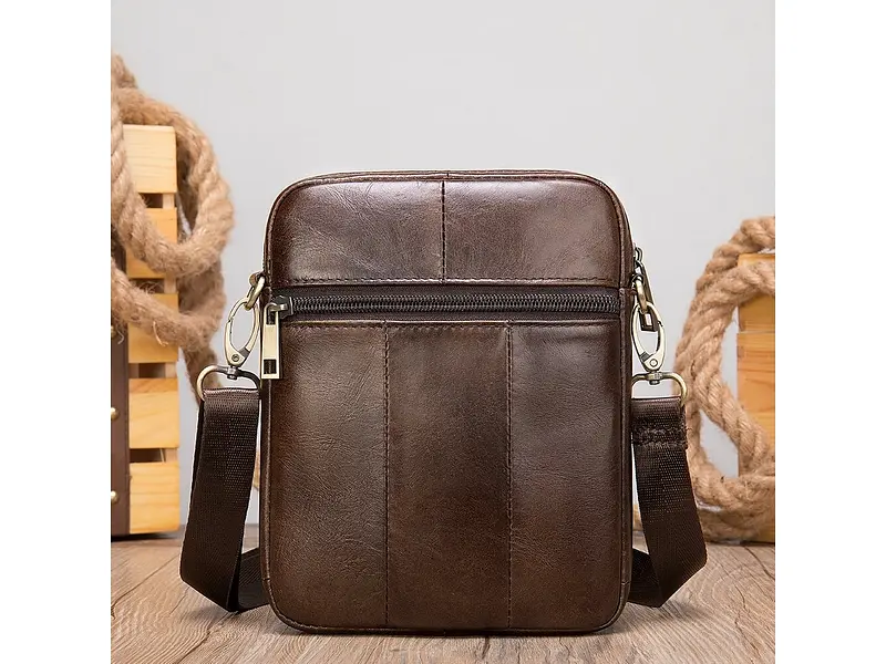 Чоловіча шкіряна сумка Vintage 19х15х2,5 см sum0012813 - фото 7