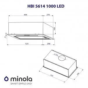Вбудована витяжка Minola HBI 5614 WH 1000 LED - фото 10