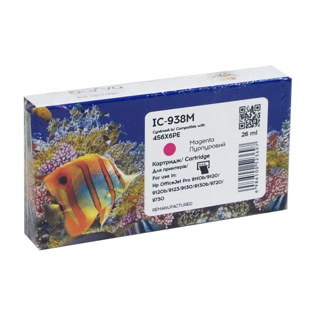 Картридж Barva HP 938 4S6X6PE 800с magenta (IC-938M)