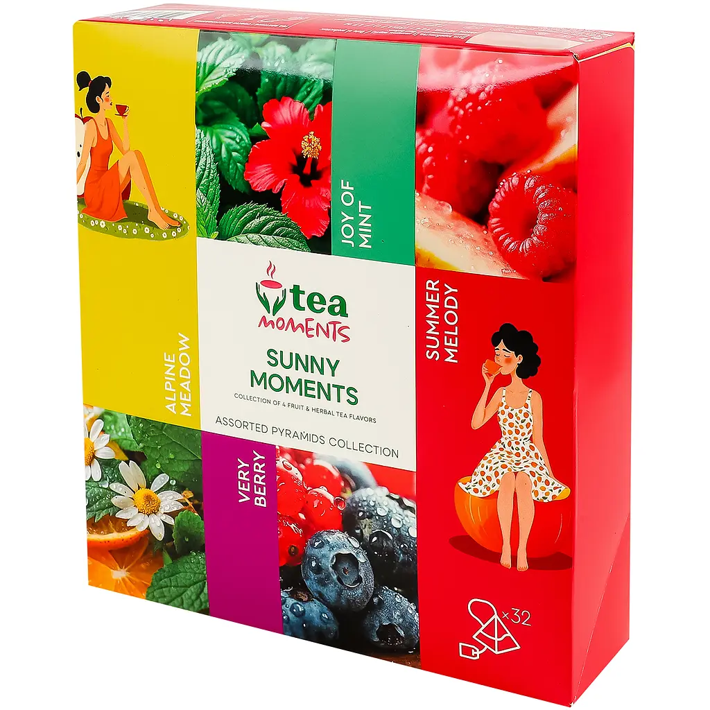 Чай фруктово-трав’яний Tea Moments Sunny Moments Асорті 4 смаки x 8 пірамідок - фото 3
