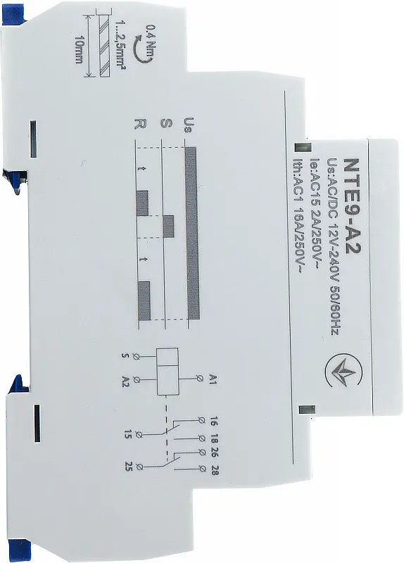 Реле часу на затримку увімкнення NTE9‑A2 AC/DC 12‑240V АСКО‑УКРЕМ (A0010240002) - фото 3
