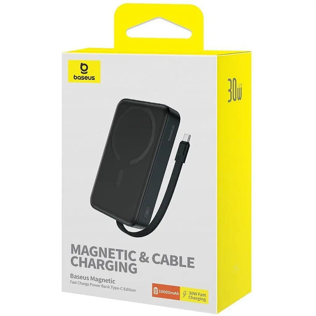 Зовнішній акумулятор Baseus Magnetic Mini 10000mAh 30W Black (P1002210B113-00) [152272] - фото 12
