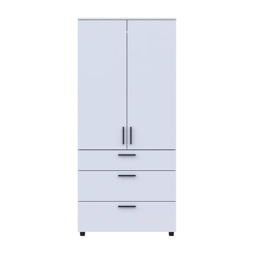 Шафа для одягу Doros Торн Білий 2 ДСП/3Ш (полиці) 90х51.6х200 (44900438) - фото 6