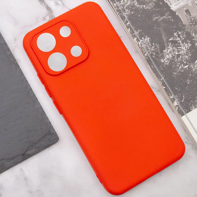 Чехол Silicone Cover Lakshmi Full Camera (AA) для Xiaomi Redmi Note 14S Красный / Red - фото 3