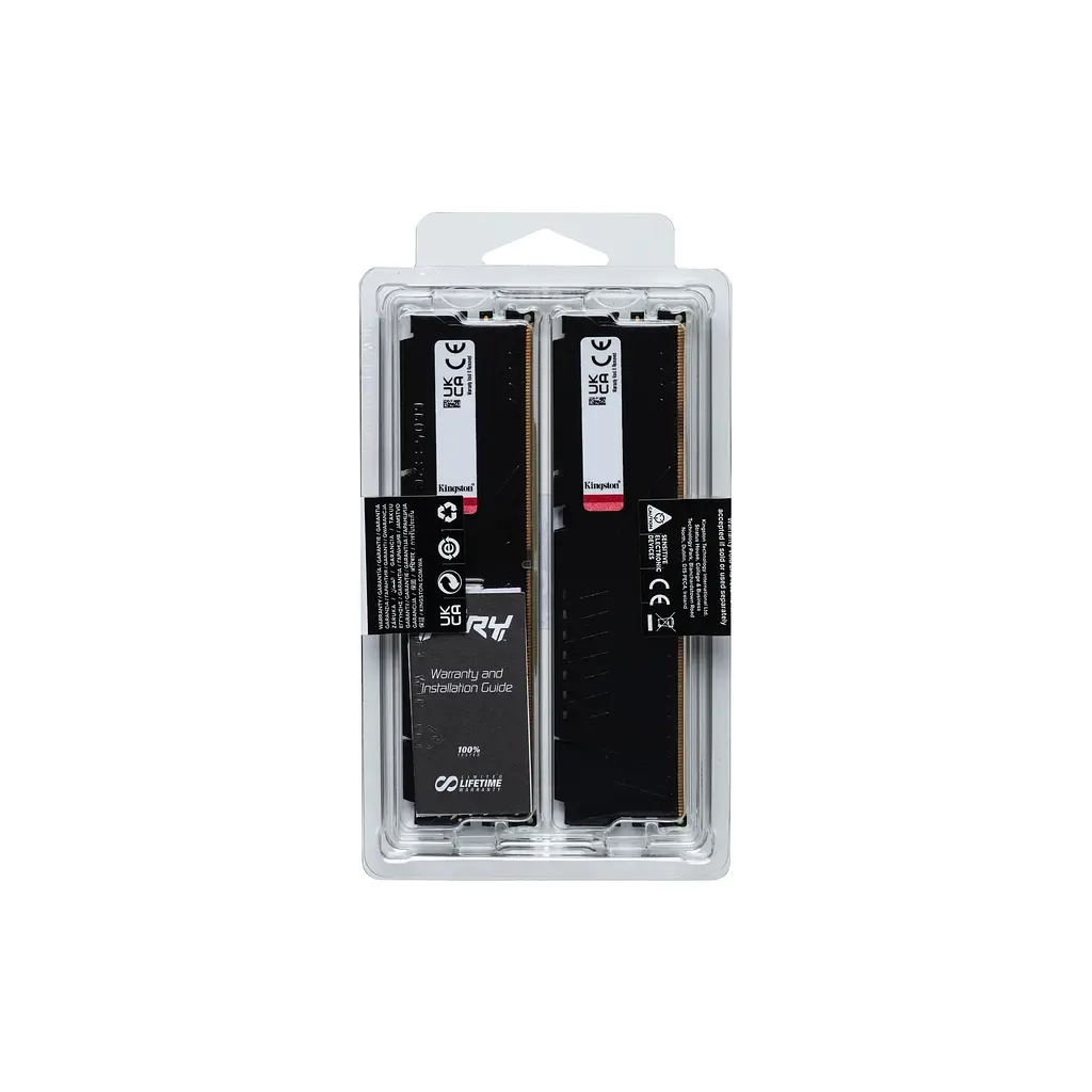 Модуль пам'яті для комп'ютера DDR5 64GB (2x32GB) 5200 MHz Beast Black Kingston Fury (ex.HyperX) (KF552C40BB2K2-64) - фото 6