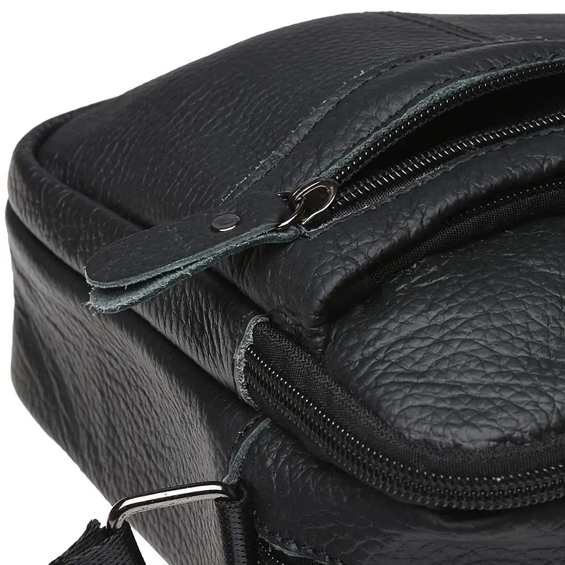 Чоловіча сумка через плече Keizer K11816-black 20х17х7 см Чорний - фото 4