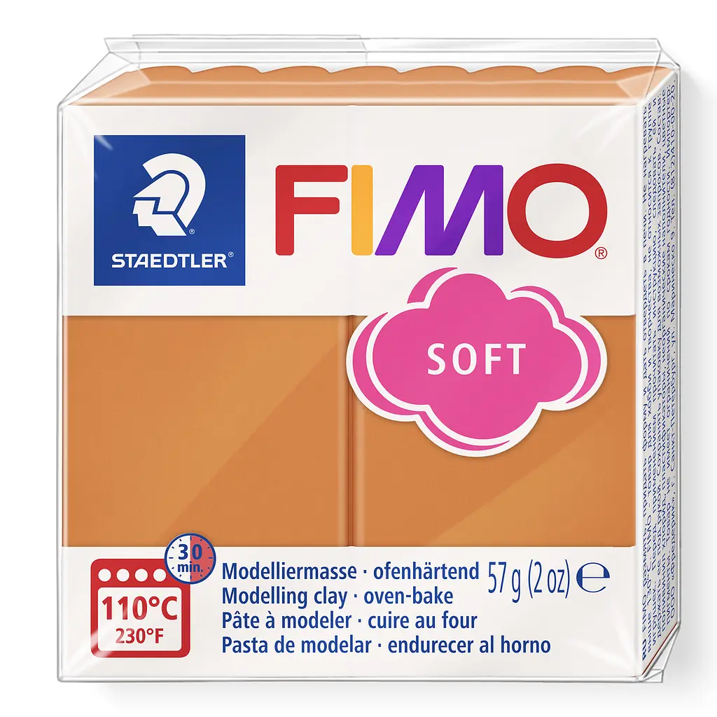 Полімерна глина Fimo Soft, 57 г., Коньяк, (8020-76)