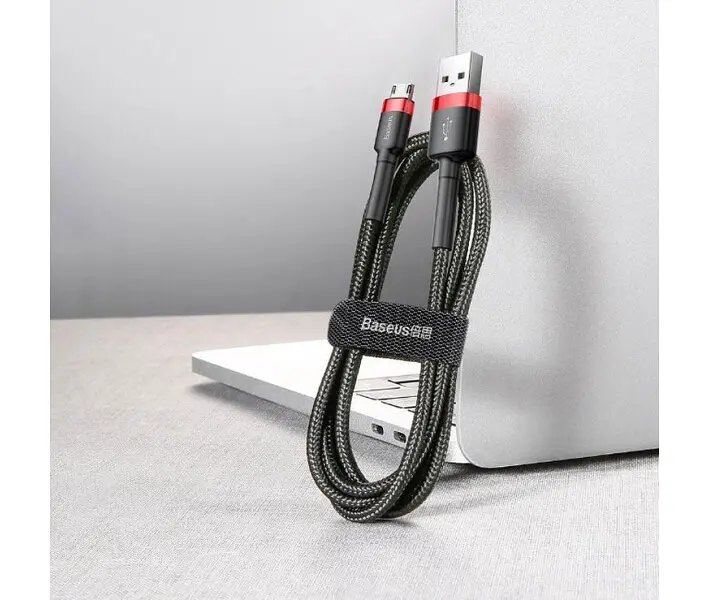 Кабель Baseus Cafule Cable USB for Micro 1.5A 2.0 м Red/Black (CAMKLF-C91) - фото 5