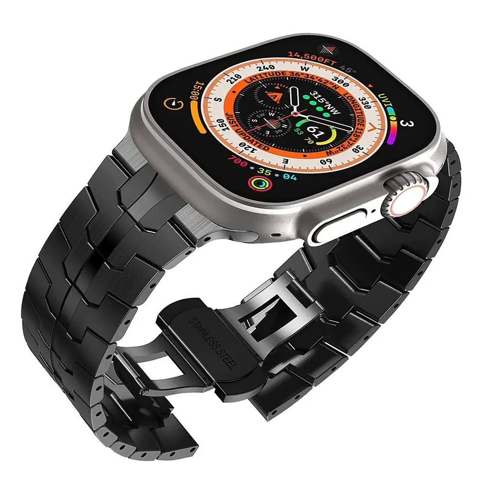 Ремінець Metallic Chain Apple Watch 49/Apple Watch 45/Apple Watch 44/Apple Watch 42mm Black (37194_3610668) - фото 2