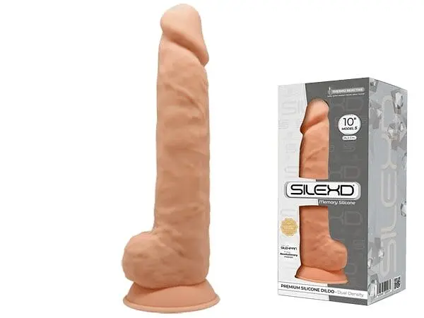 Двошаровий фалоімітатор SilexD Adrien Lastic Flesh (Model 1 size 10in), 26.3х5 см - фото 4