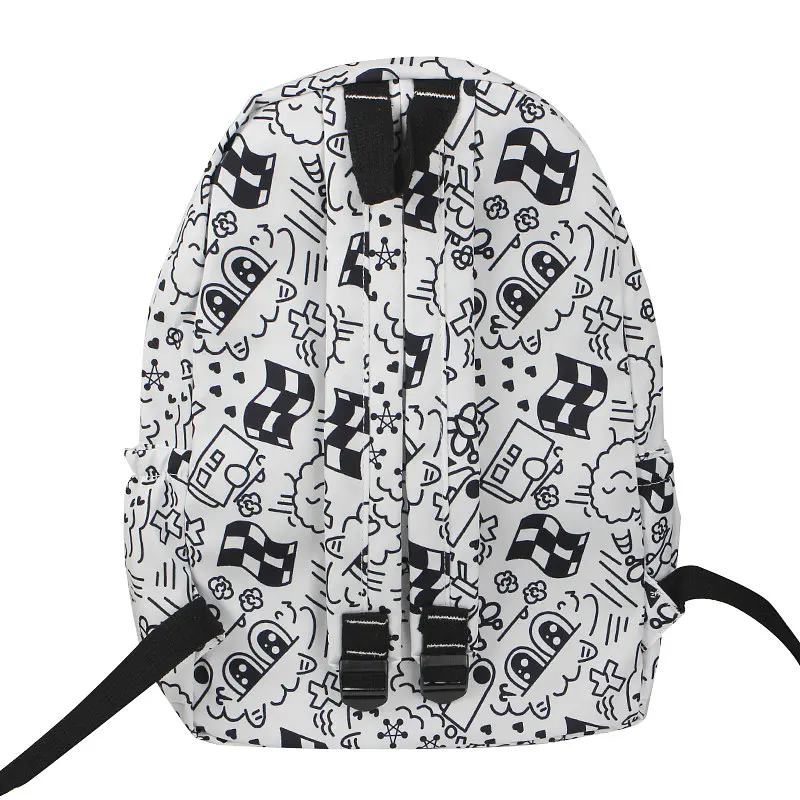 Рюкзак підлітковий No Brand 5154 31х13 см White-Black 13081-84480 - фото 4