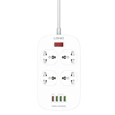 Мережевий фільтр-продовжувач LDNIO SC4407 (4 х розетки 4 х USB) 2.0 м - фото 2