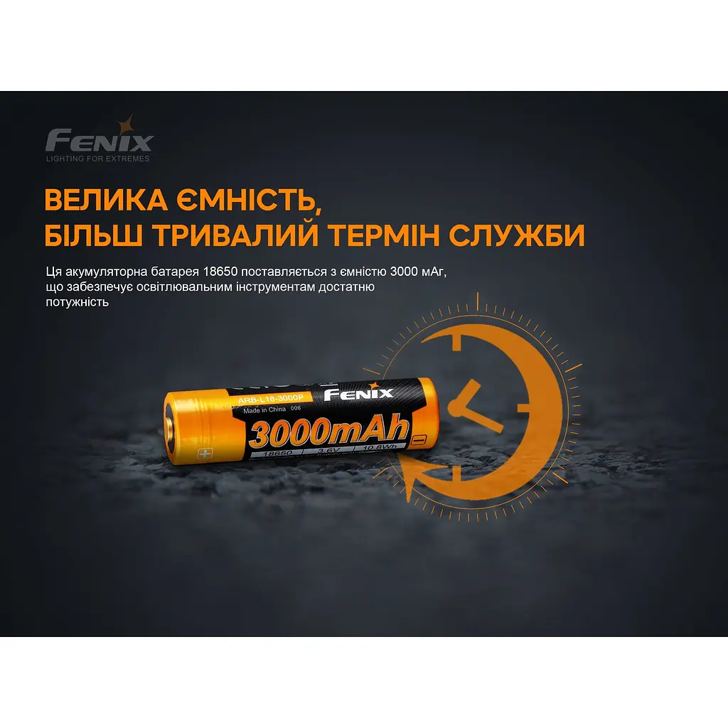 Акумулятор Fenix 18650 (3000 mAh) - фото 10