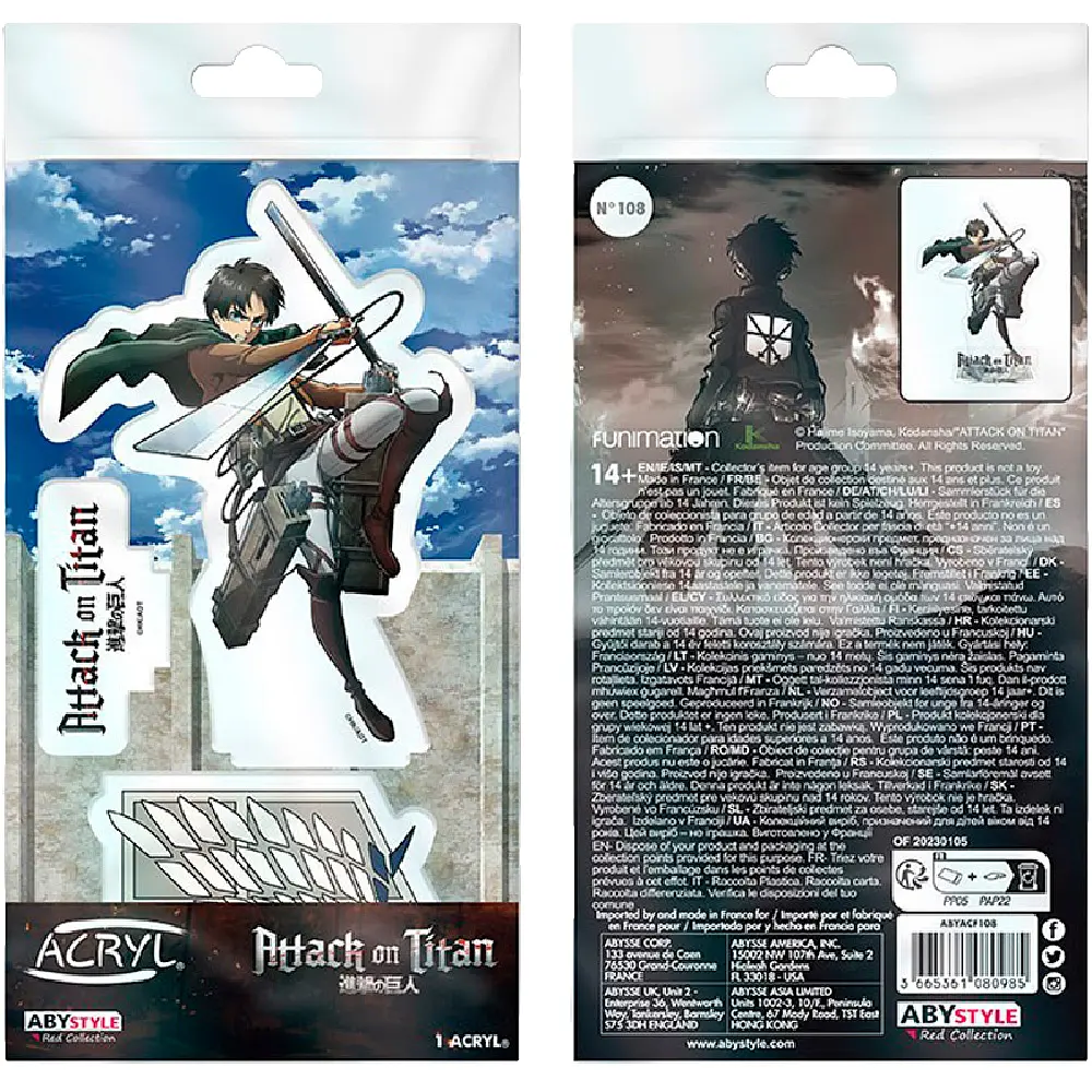 Акриловая фигурка Attack on Titan Eren (Атака титанов) 10 см - фото 2